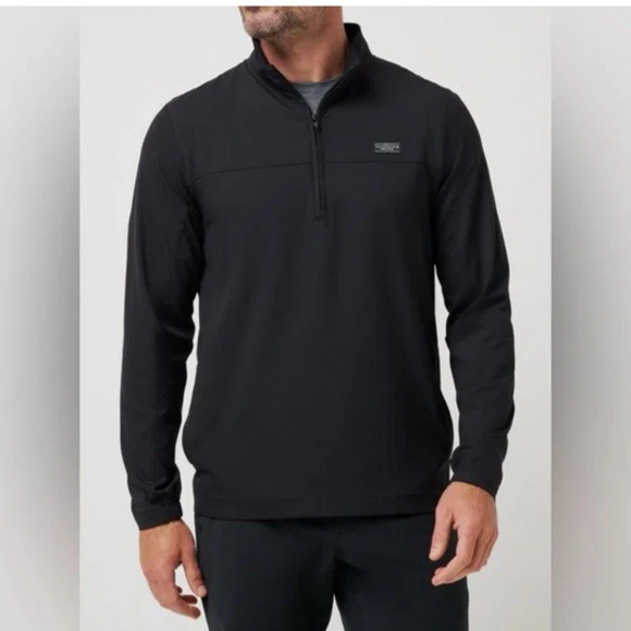 Travis Mathew Heater Series Wanderlust 1/4 Zip Jacket Mens XL Black NWT - Picture 1 of 11